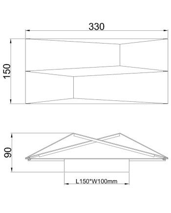 FUJI * APLIQUE LED 14W 3000K NEGRO